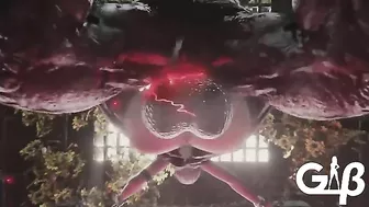 The powerful and muscular Ashen One dominates a sexy Fire Keeper with his massive demonic cock.