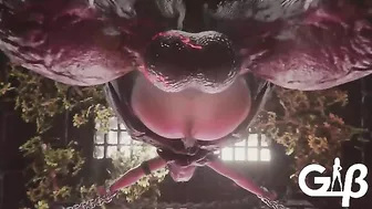 The powerful and muscular Ashen One dominates a sexy Fire Keeper with his massive demonic cock.