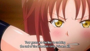 Princess Jill was captured and had her hentai virginity sold in a captivating scene.
