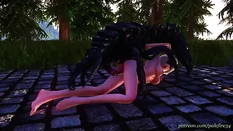 Hentai porn site visitors can enjoy a short and concise sentence about an egg-laying female who defends her village from invaders.