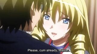 Hypnotized student president gets his first kiss and a facial from his slave. #hentai