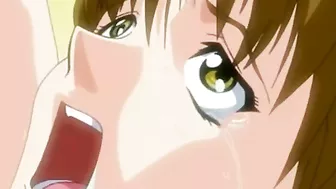 An anime girl is electrically shocked and given enemas in a hentai porn scene.