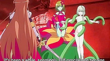 Sexy hentai warriors battle demons with their tentacles in a steamy anime adventure.