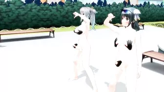 Hentai hot babes in a wild outdoor fuck fest.