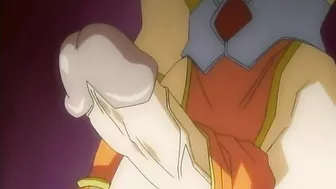 Hardcore hentai scene featuring succubi and their masters using massive sex toys.