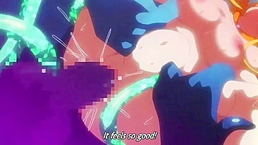 Magical hentai girls get fucked by tentacles in space. #Hentai #Porn