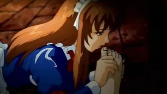 The bound and abused captive is a popular theme on hentai websites.