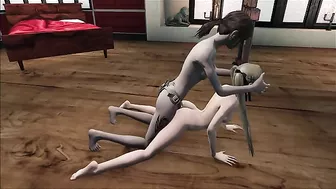 Ellie from Fallout 4 gave Marie Rose a strapon punishment in an intense hentai scene.