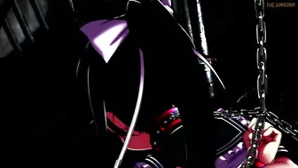 Teen with massive anime boobs gets brutally fucked in bondage on hentai site.