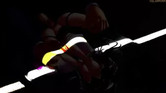 Teen with massive anime boobs gets brutally fucked in bondage on hentai site.