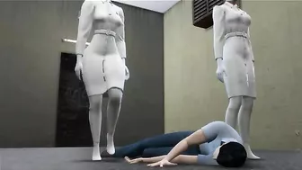 Hentai Porn - Futanari Prisoners get fucked by straight guys in a club.