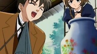 Sexy anime maids dominate and pleasure their bound slaves with intense orgasms.