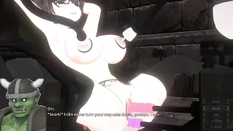 Lich experiments on dark knight ricca with double dildo machine - Hentai City