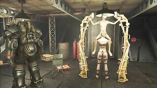 Hentai porn video - Fallout 4 character gets anal sex from blonde with strap-on.