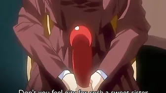 Schoolgirl bound and teased by pervert on hentai website.