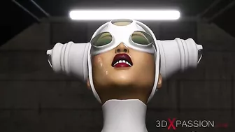 Hentai porn video featuring a 3D animated sexy dickgirl teacher and her cute college student in bondage.