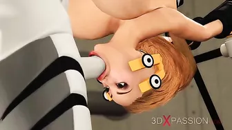 Alien sexually abuses bound woman on hentai website.