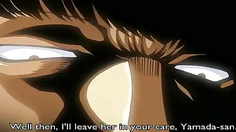 Sexy teen with glasses gets facial from hentai video.