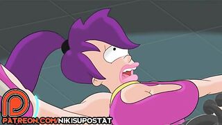 Leela from Futurama is gang-raped by Nibblonians in a hentai scene.