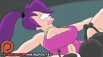 Leela from Futurama is gang-raped by Nibblonians in a hentai scene.