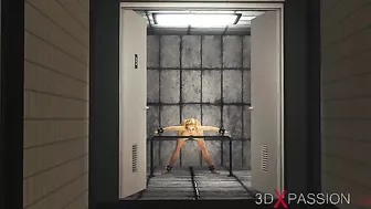 Blonde babe with big tits enjoys hard sex with a black stud on hentai website.