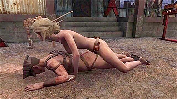 Miko dominates with a strap-on in Fallout 4 hentai.