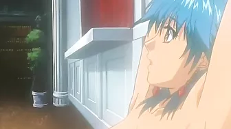 Redheaded hentai nurse doubles down on strapon and guy.