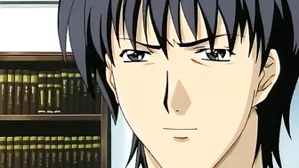 Redheaded hentai nurse doubles down on strapon and guy.