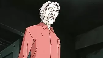 Redheaded hentai nurse doubles down on strapon and guy.