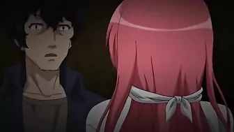 A creepy stalker defiled a cute anime girl in a hentai scene.