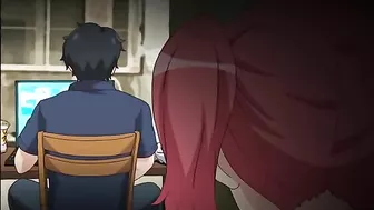 A creepy stalker defiled a cute anime girl in a hentai scene.