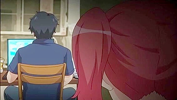 A creepy stalker defiled a cute anime girl in a hentai scene.