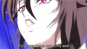 Sexy demon slayer in bondage gets ravaged by multiple men on a hentai website.