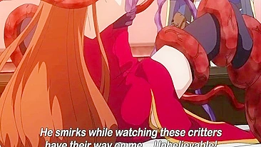 Sexy demon-tentacle hentai animation with cute anime girls getting impregnated.