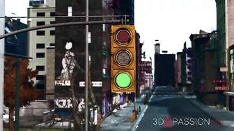 Horny hentai slave with big black cock gets fucked by machine.