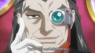 Hentai babe with huge tits gets suspended and filled with cum from tentacle sex.