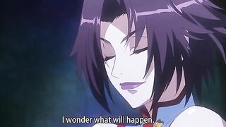 Hentai babe with huge tits gets suspended and filled with cum from tentacle sex.