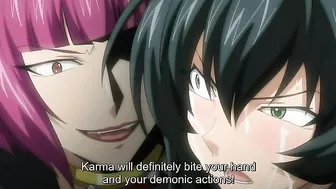 Hentai busty ninjas fight off demonic gangbangers in episode 2 of Anti-Demon Ninja Asagi.