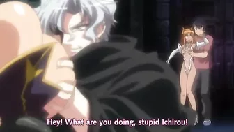 Busty hentai pregnant girl gets double-penetration by tentacle.