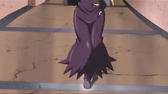 A busty redhead futanari is suspended in mid-air and has her holes destroyed by a skilled dom.