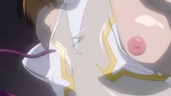 The tentacled creature ravishes the witch's orifices to drain her magic power. #Hentai