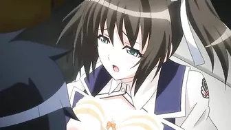 Hentai schoolgirl in cute uniform with tight virgin pussy hole getting deep pounding.