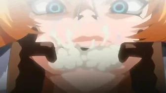 Hentai video shows orc group sexually assaulting a female ninja before filling her with cum.