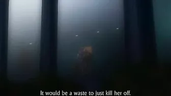 Hentai video shows orc group sexually assaulting a female ninja before filling her with cum.