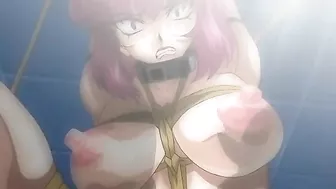 Hentai video shows orc group sexually assaulting a female ninja before filling her with cum.