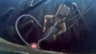 Hentai warrior girl goes berserk after being impaled on a massive spike.