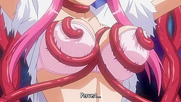 Mouryou's Sacrifice 1 - A busty hentai catgirl gets impregnated by monster tentacles.