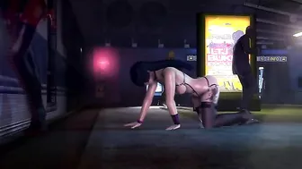 Hentai video - Taimanin Asagi 2.5 - Female ninja enslaved and gangbanged on a train.