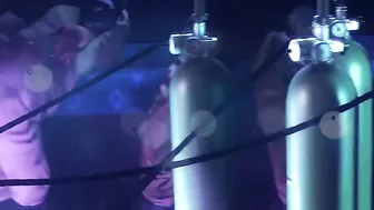 Hentai video - Taimanin Asagi 2.5 - Female ninja enslaved and gangbanged on a train.