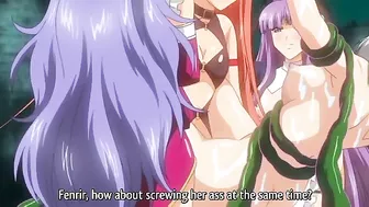 Hentai video - Ride of the Valkyrie 2 ep2 - Big-breasted futa girl covered in cum fucks a female warrior.